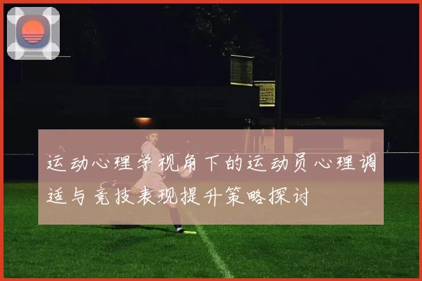 运动心理学视角下的运动员心理调适与竞技表现提升策略探讨